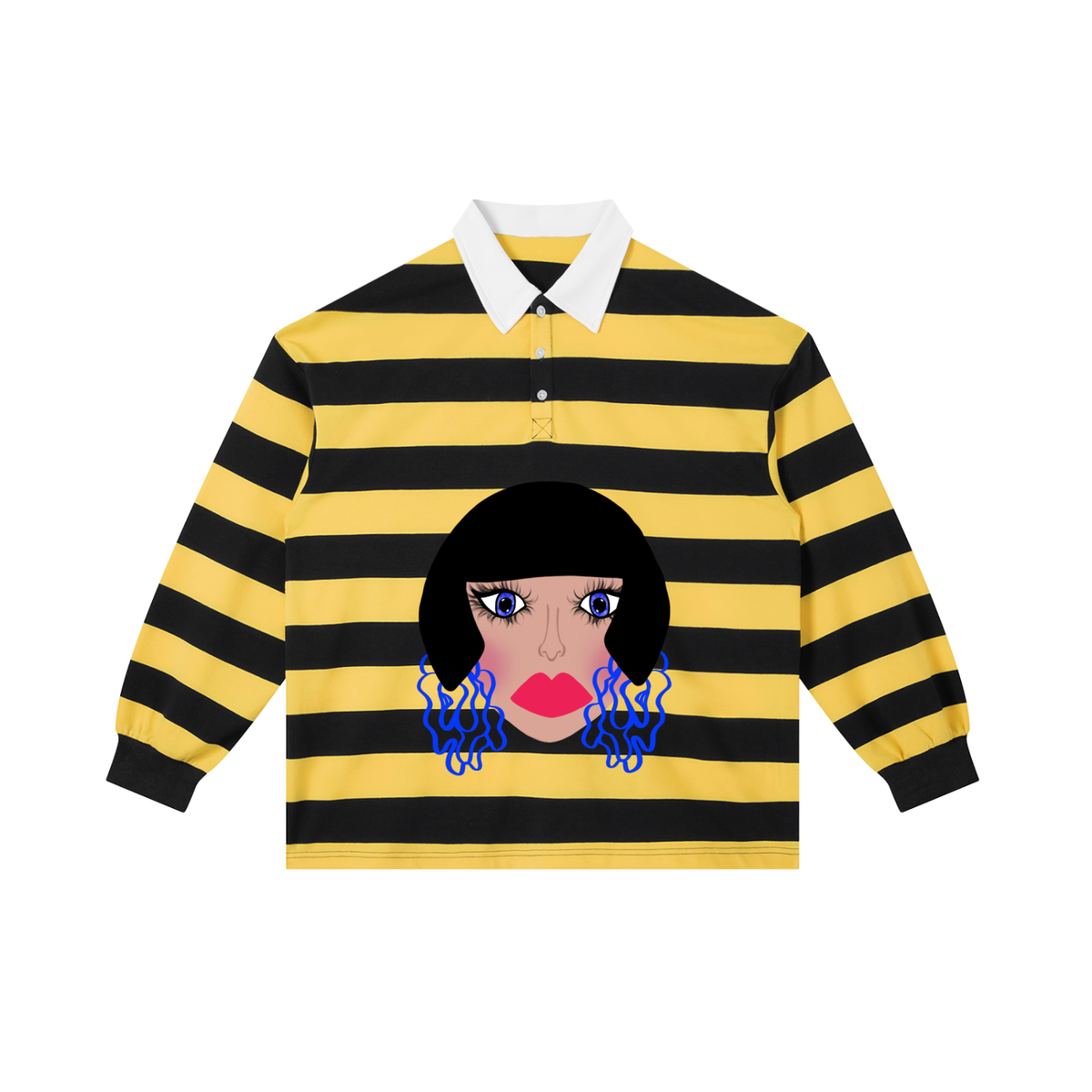 Gia Color Block Stripe Polo Shirt