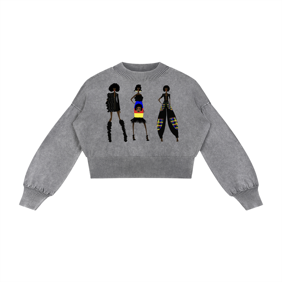 Style Society Mineral Wash Balloon Sleeve Sweater 100% Cotton