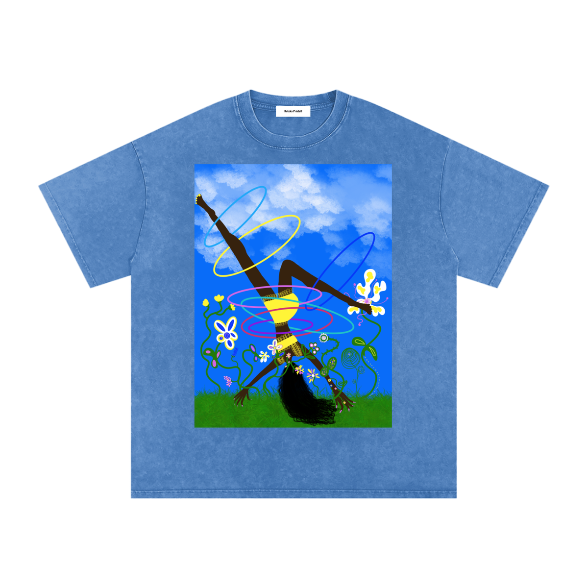 Cartwheel Snow Washed Oversized Cotton T-Shirt