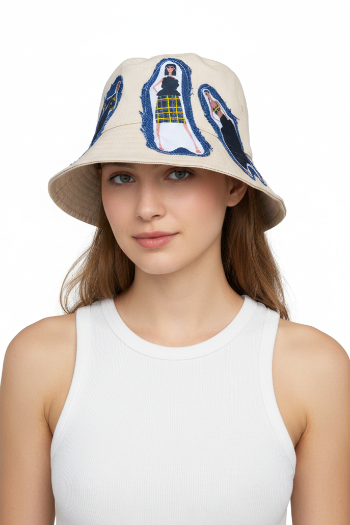 The Muse Patchwork Bucket Hat