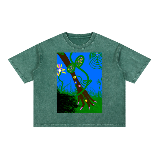 Cartwheel Mineral Wash Boxy Cotton T-Shirt