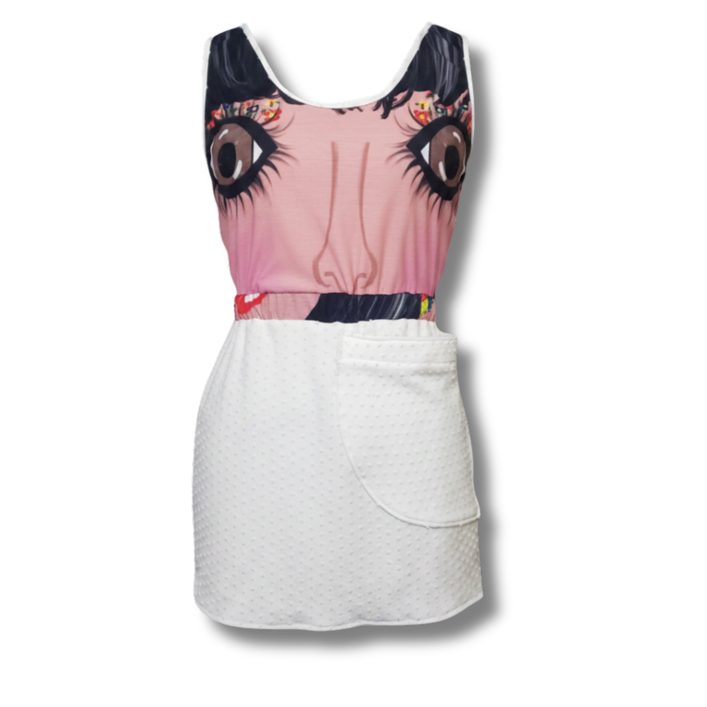 Paloma Illustrated Upcycled Tank Dress