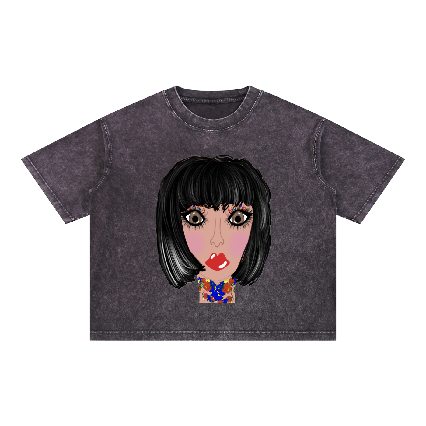 Gia Mineral Wash Boxy Cotton T-Shirt