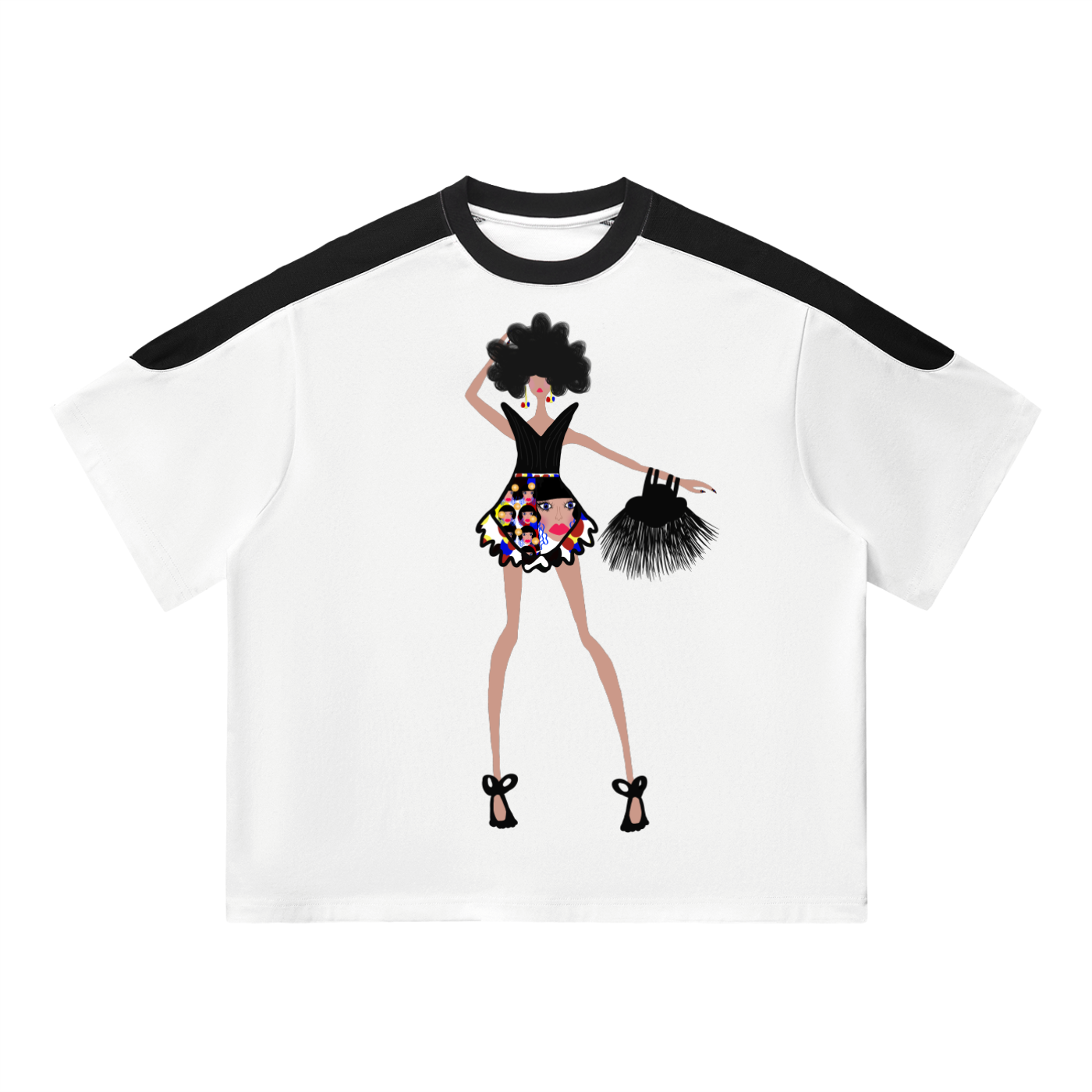 Mila Color Block Oversized T-Shirt