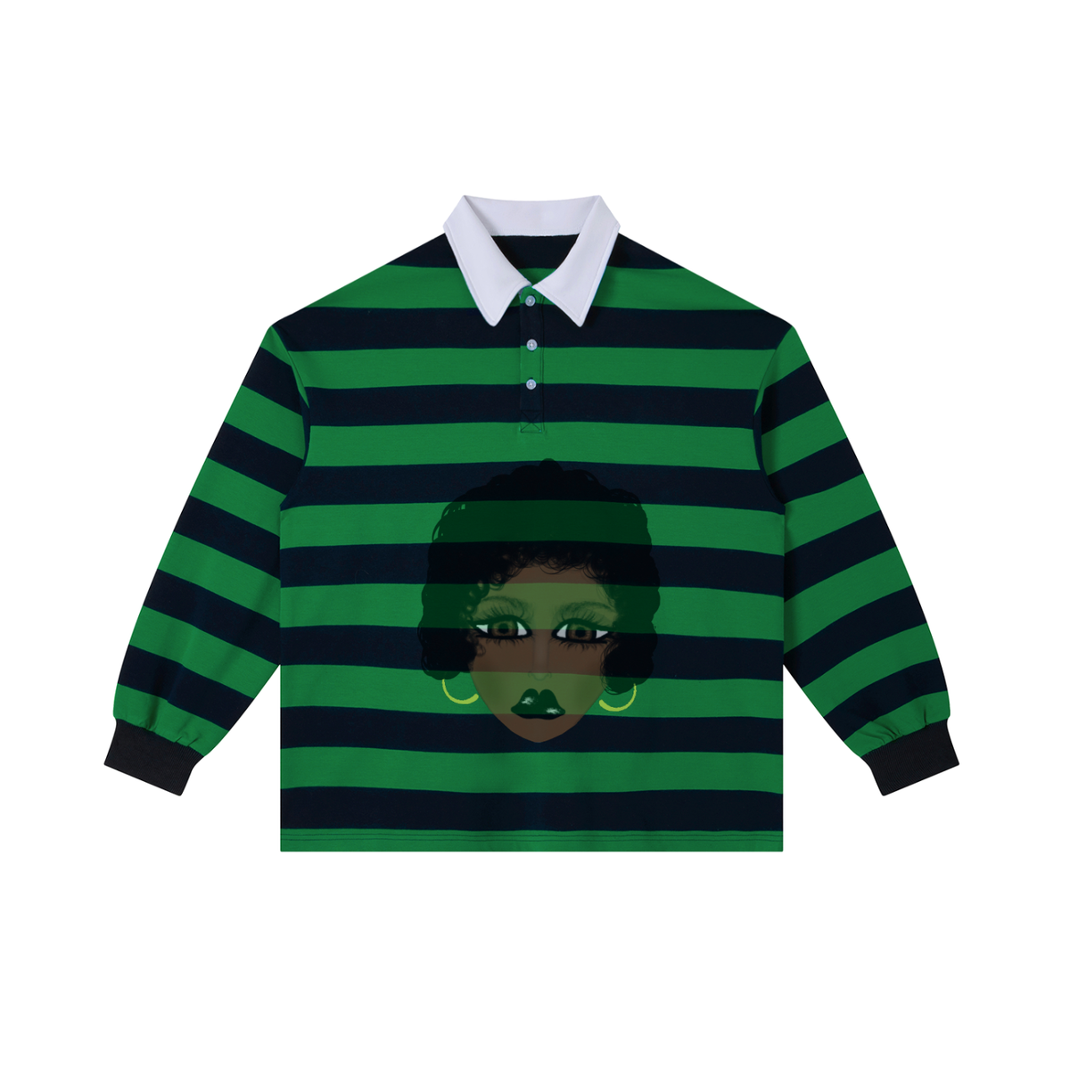 Zuri Color Block Stripe Polo Shirt