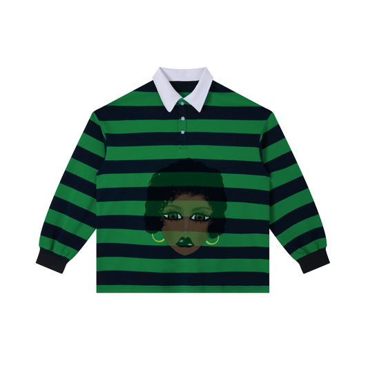 Zuri Color Block Stripe Polo Shirt