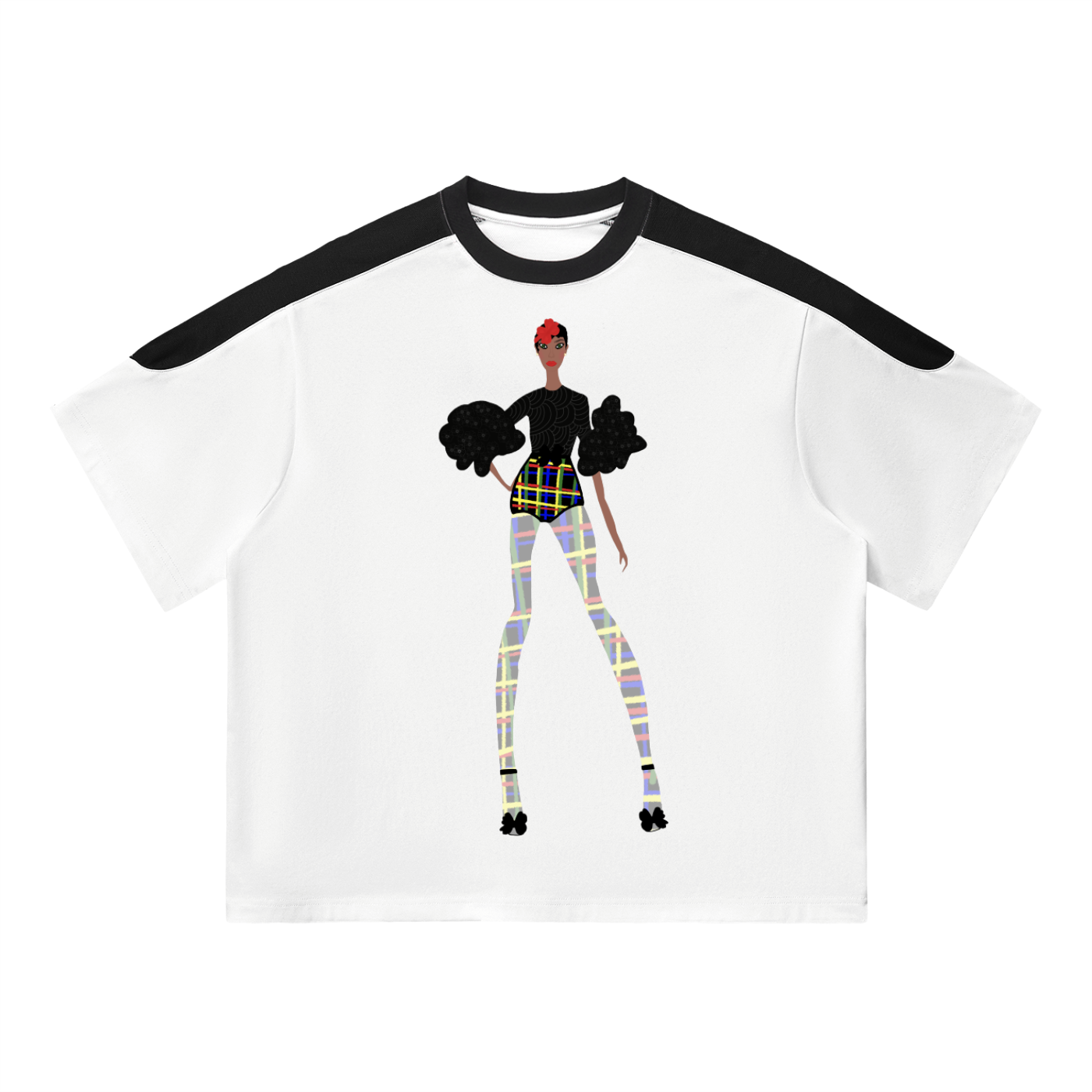 Ava Color Block Oversized T-Shirt