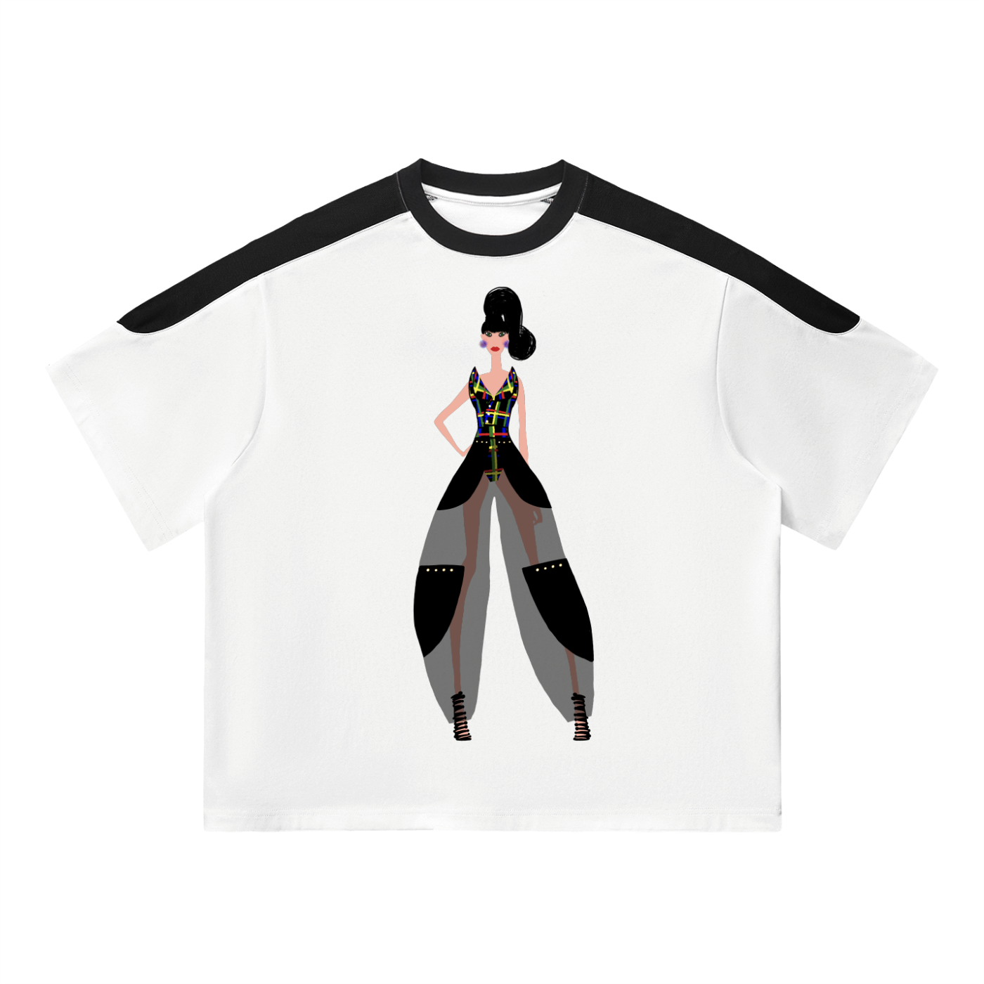 Chloe Color Block Oversized T-Shirt