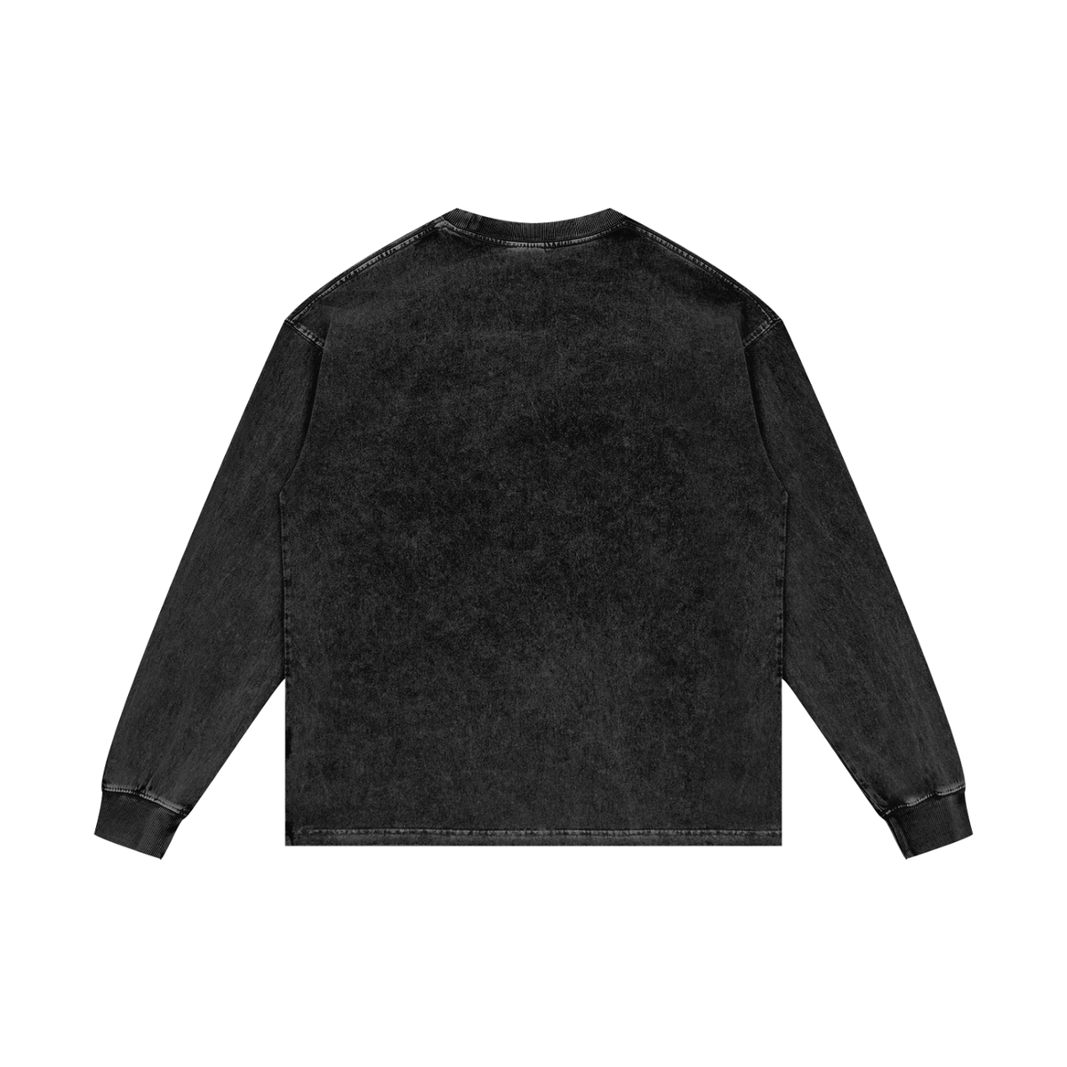 Ashley Acid Wash Oversize Cotton Long Sleeve Tee