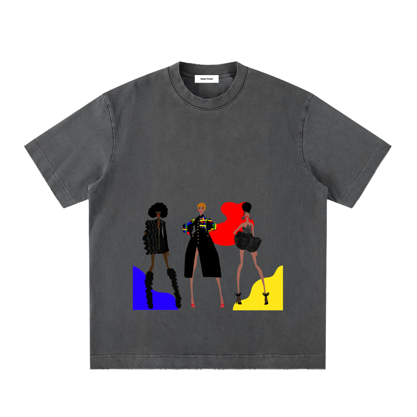 The Runway Collective Heavyweight Vintage Washed Frayed T-Shirt