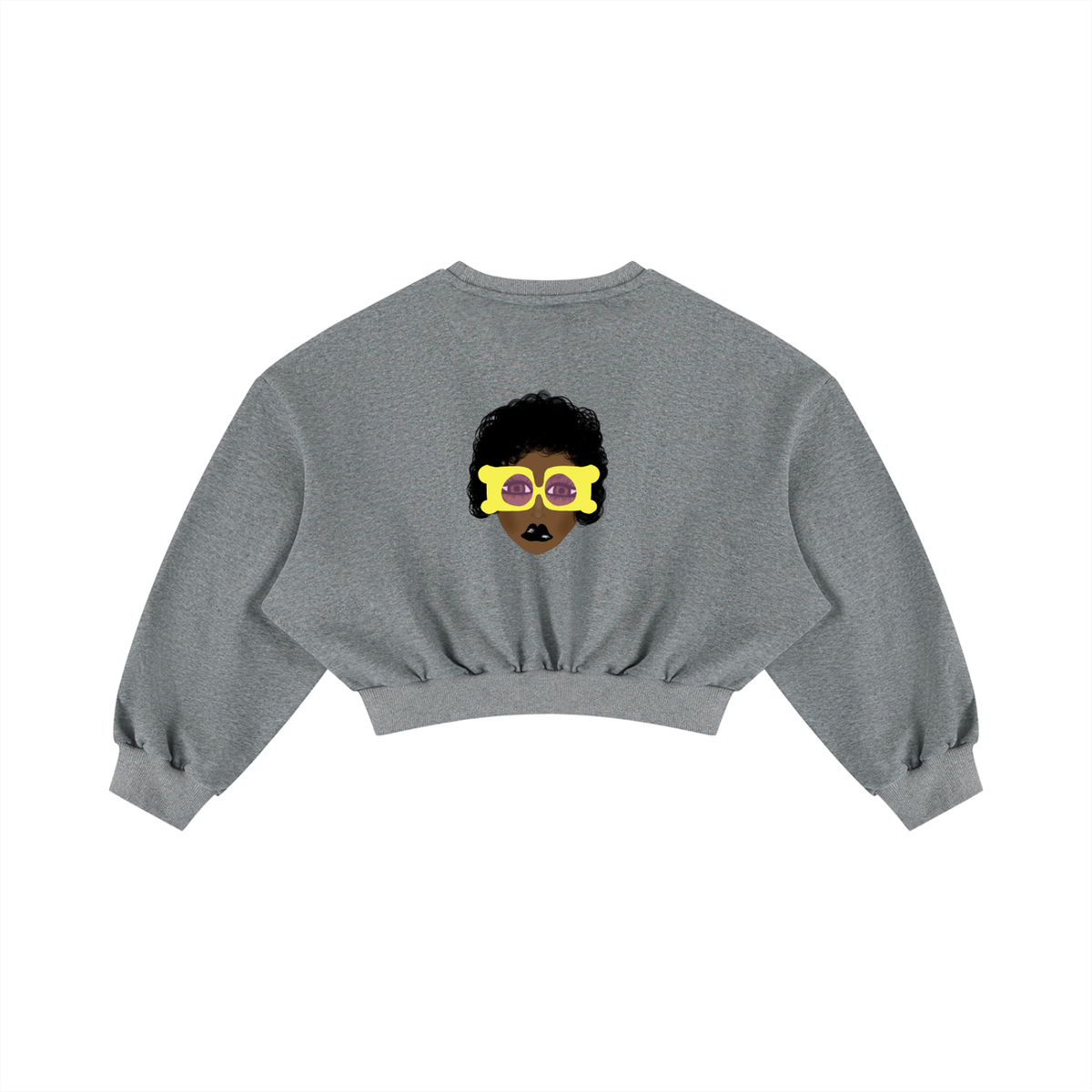 Style Society Women's Boxy Cropped Crewneck Sweatshirt