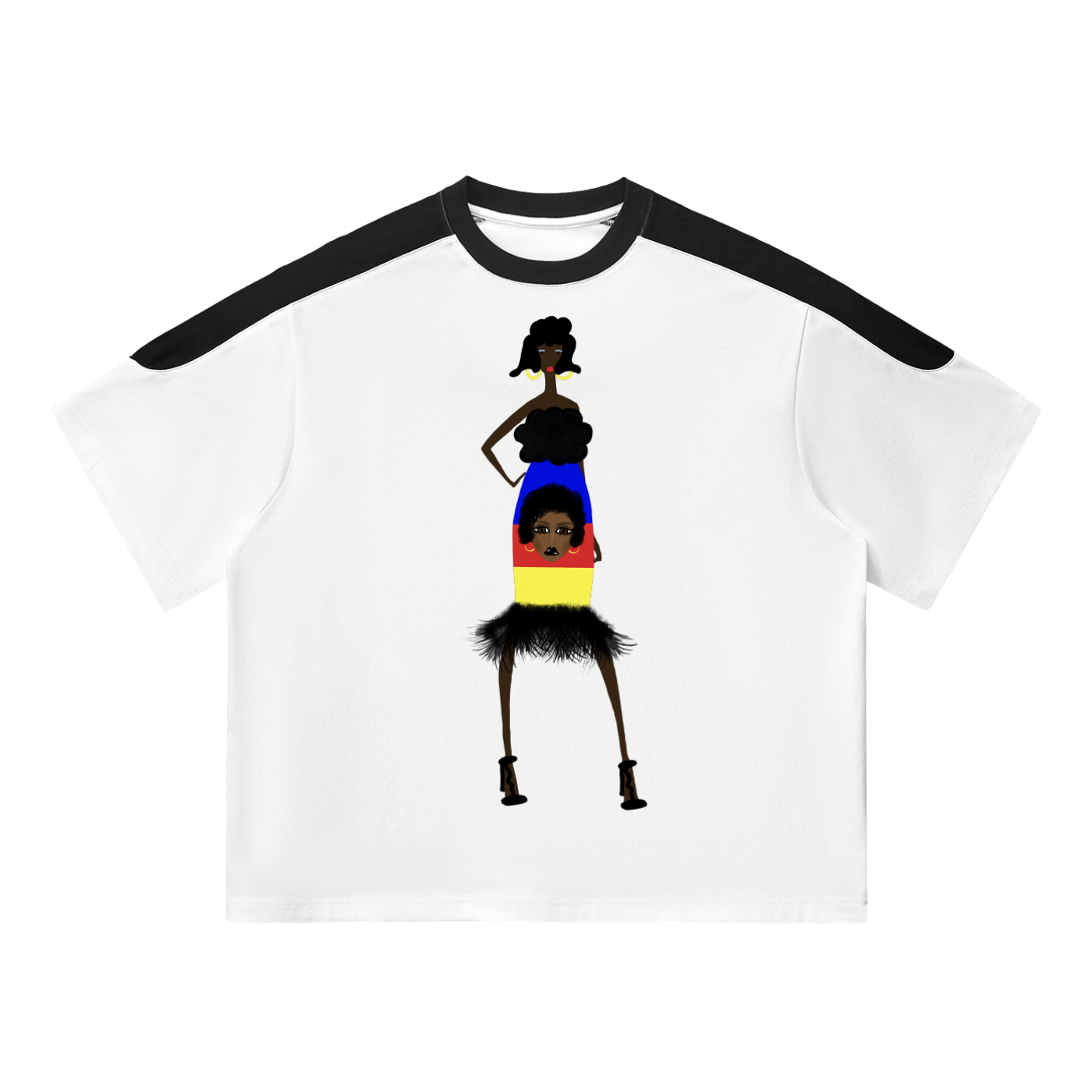 Skye Color Block Oversized T-Shirt