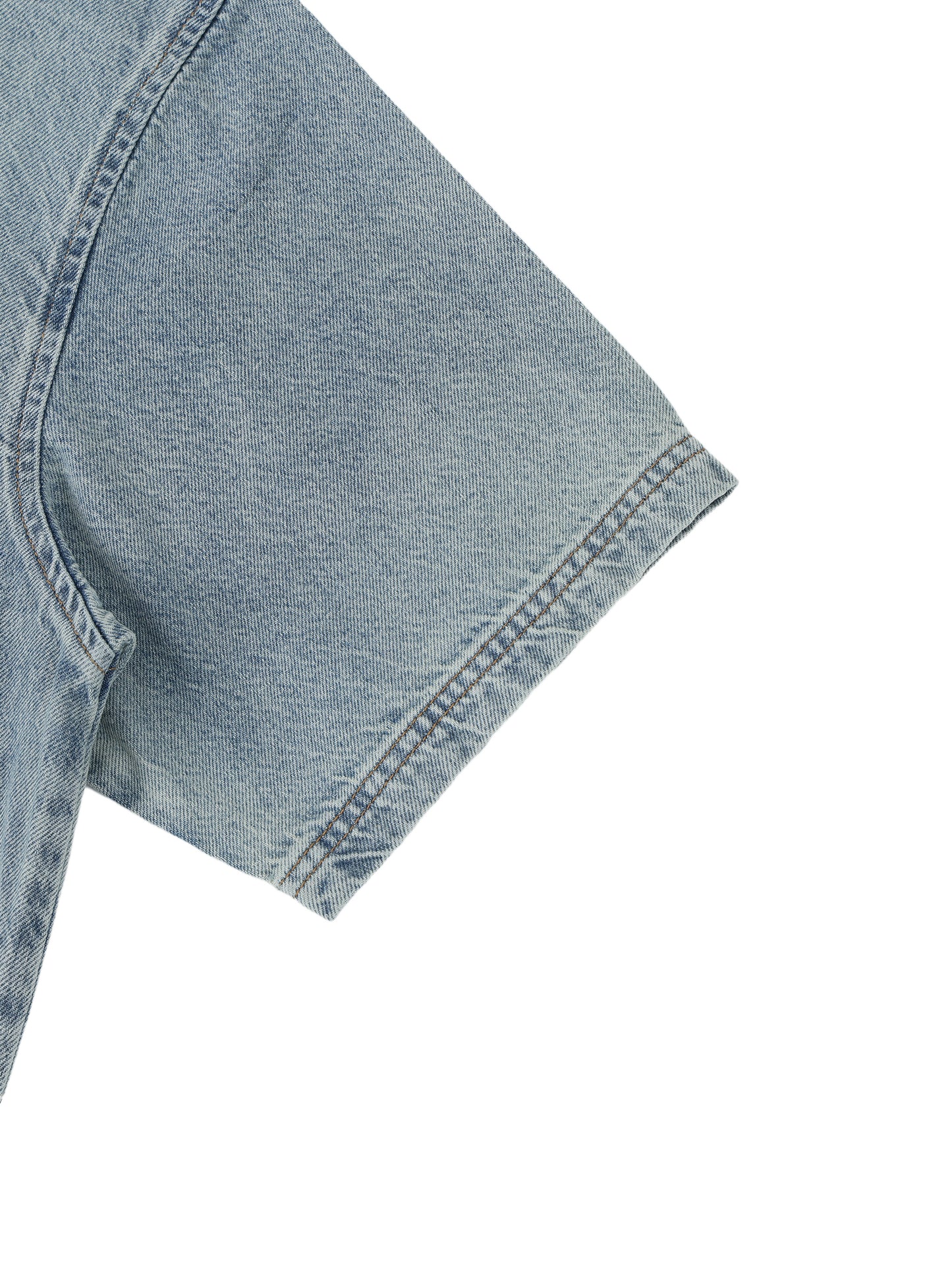 Jade Vintage Wash Boxy Raw Hem Denim T-Shirt